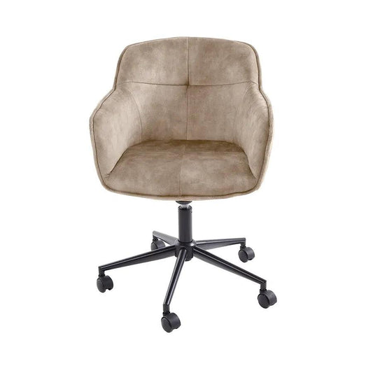 Scaun birou grej din catifea Euphoria Invicta Interior - Poetic Store
