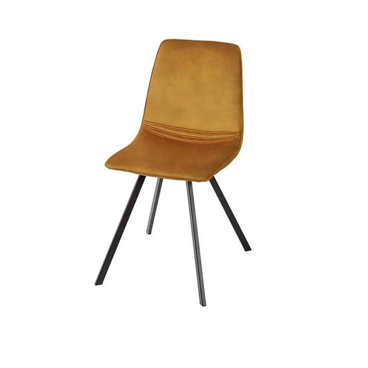 Scaun dining galben din catifea Amsterdam Invicta Interior - Poetic Store