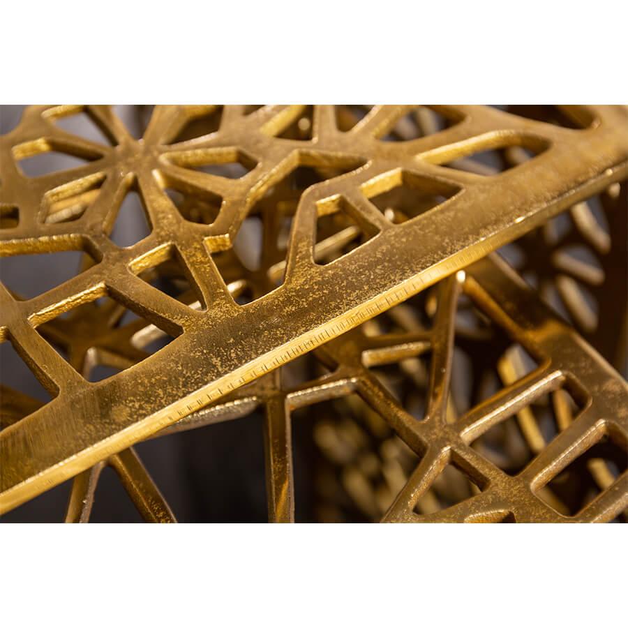 Set de 2 masute gold din metal Abstract Invicta Interior5