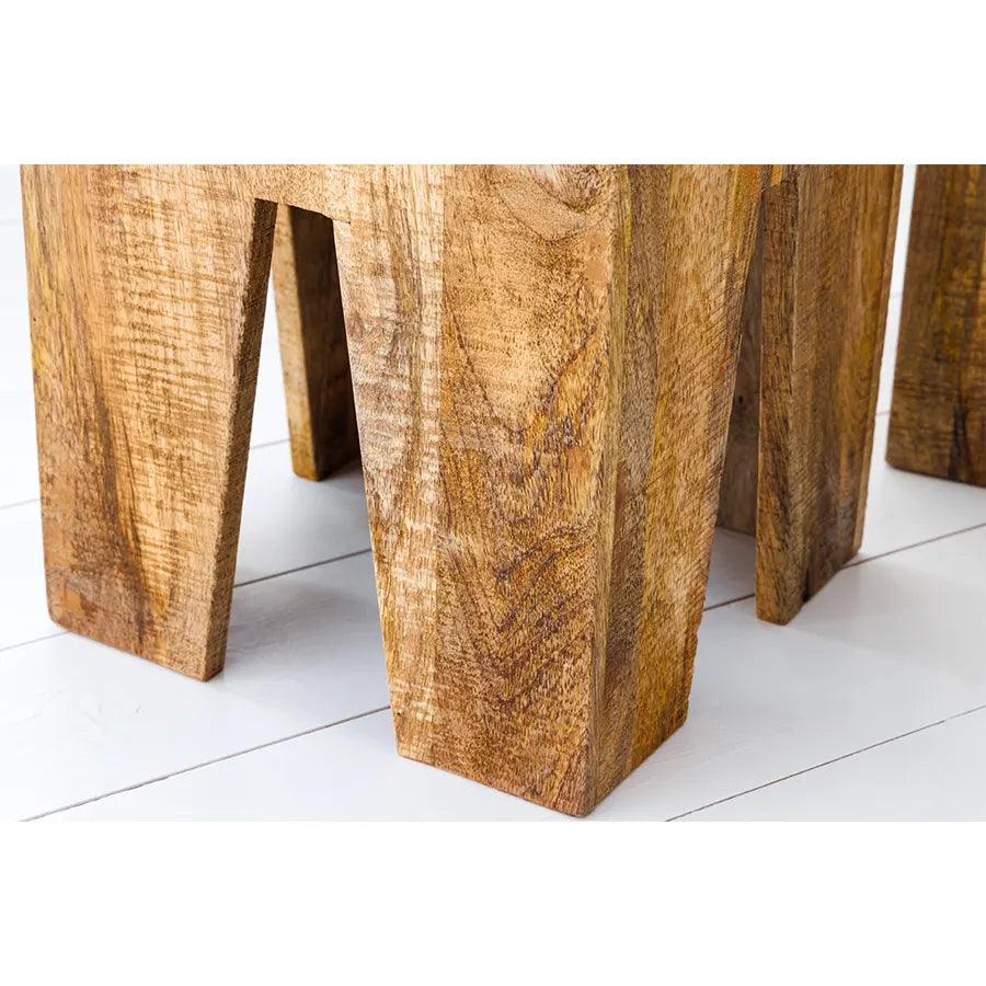 Set de 2 masute maro din lemn Jungle Invicta Interior - Poetic Store