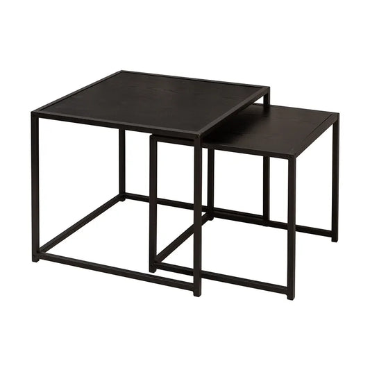 Set de 2 masute negre Slim Line Invicta Interior - Poetic Store