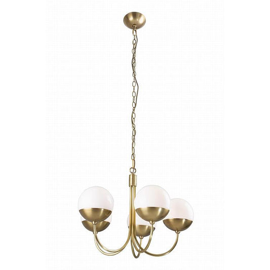 Candelabru auriu din metal si sticla Dallas