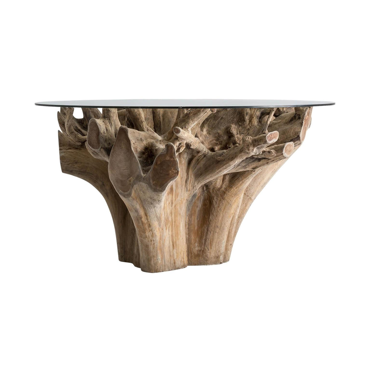 Masa dining natur din radacina de tec Warri Vical