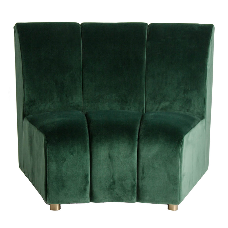 Modul canapea verde din catifea Suhl Vical